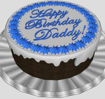 巧克力面包奶油生日蛋糕SU模型下载_sketchup草图大师SKP模型