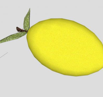 一颗黄色的柠檬SU模型下载_sketchup草图大师SKP模型