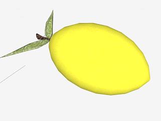 <em>一</em>颗黄色的柠檬SU模型下载_sketchup草图大师SKP模型
