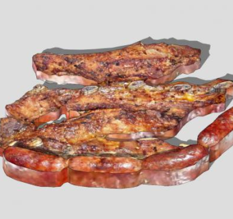 阿根廷烤肉和香肠SU模型下载_sketchup草图大师SKP模型