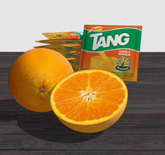 橙子和橙汁冲剂SU模型下载_sketchup草图大师SKP模型