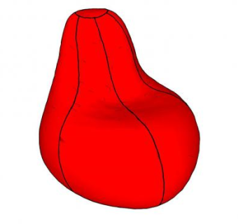 红色休闲沙发椅SU模型下载_sketchup草图大师SKP模型
