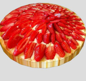 草莓水果派SU模型下载_sketchup草图大师SKP模型