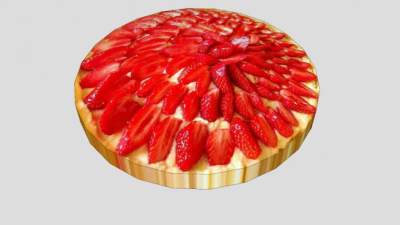 草莓水果派SU模型下载_sketchup草图大师SKP模型