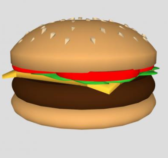 干酪汉堡包SU模型下载_sketchup草图大师SKP模型