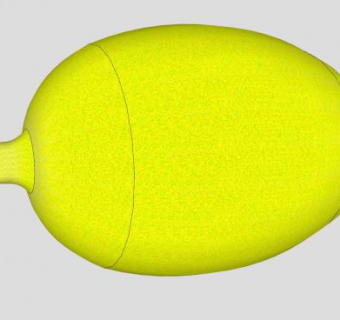 一颗柠檬水果SU模型下载_sketchup草图大师SKP模型