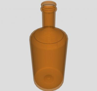 棕色玻璃酒水瓶SU模型下载_sketchup草图大师SKP模型