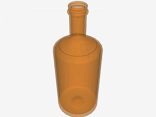棕色玻璃酒水瓶SU模型下载_sketchup草图大师SKP模型