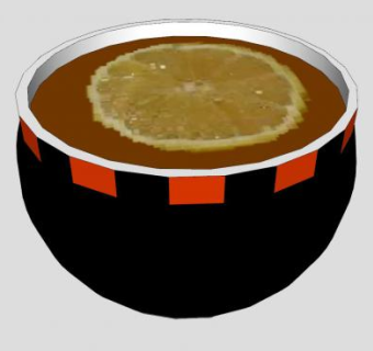 中式茶杯柠檬茶SU模型下载_sketchup草图大师SKP模型