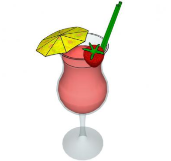 冰镇果汁朗姆酒SU模型下载_sketchup草图大师SKP模型