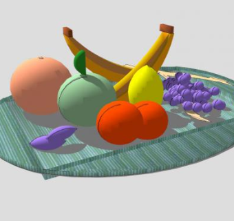 现代图片上的水果SU模型下载_sketchup草图大师SKP模型