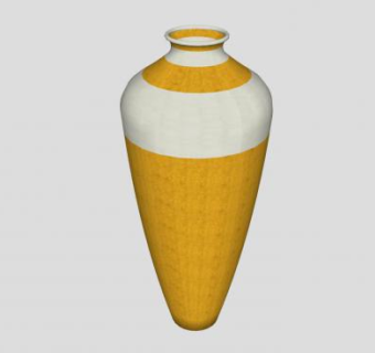 埃及风格落地大花瓶SU模型下载_sketchup草图大师SKP模型