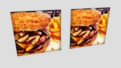 汉堡餐厅挂画SU模型下载_sketchup草图大师SKP模型