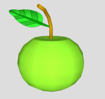 青色苹果水果SU模型下载_sketchup草图大师SKP模型