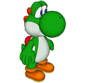 耀西恐龙玩偶SU模型下载_sketchup草图大师SKP模型