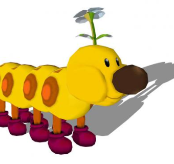 《超级马里奥银河》中的威格勒SU模型下载_sketchup草图大师SKP模型