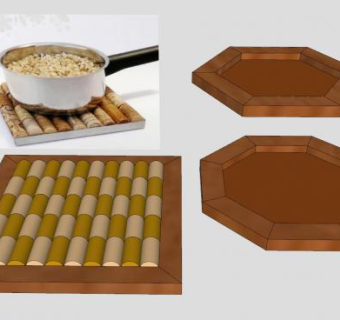 木竹编板SU模型下载_sketchup草图大师SKP模型