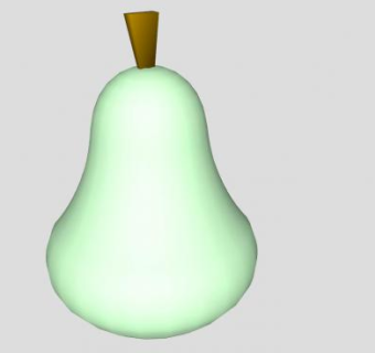 完整的梨水果SU模型下载_sketchup草图大师SKP模型