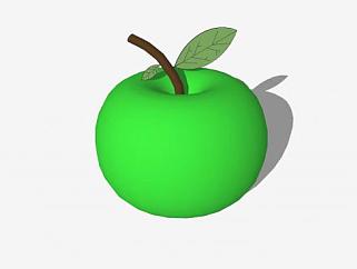 绿色苹果<em>水果SU模型</em>下载_sketchup草图大师SKP模型