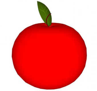 红色苹果水果SU模型下载_sketchup草图大师SKP模型