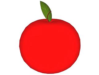 红色苹果水果SU模型下载_sketchup草图大师SKP模型