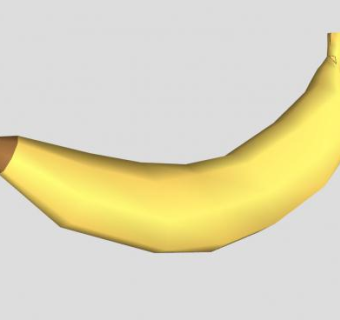 一根黄色熟香蕉SU模型下载_sketchup草图大师SKP模型