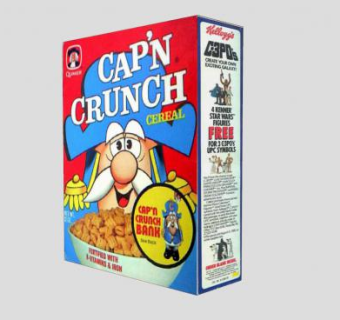 嘎吱嘎吱船长麦片盒SU模型下载_sketchup草图大师SKP模型