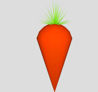 红色胡萝卜蔬菜SU模型下载_sketchup草图大师SKP模型