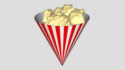 倒锥筒爆米花SU模型下载_sketchup草图大师SKP模型