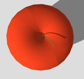 一个红色苹果SU模型下载_sketchup草图大师SKP模型