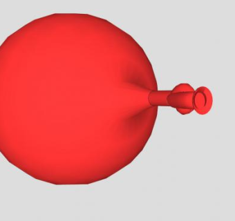 红色气球SU模型下载_sketchup草图大师SKP模型
