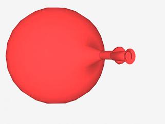 红色气球SU模型下载_sketchup草图大师SKP模型