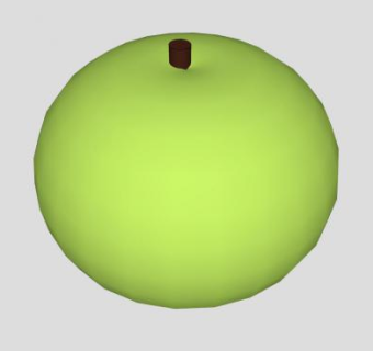 青色品种苹果SU模型下载_sketchup草图大师SKP模型