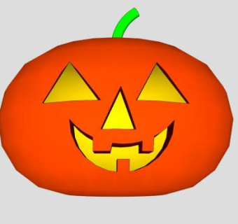 万圣节的南瓜SU模型下载_sketchup草图大师SKP模型