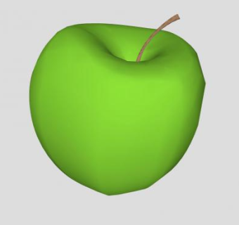 青色的苹果SU模型下载_sketchup草图大师SKP模型