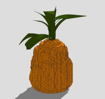 简易水果菠萝SU模型下载_sketchup草图大师SKP模型