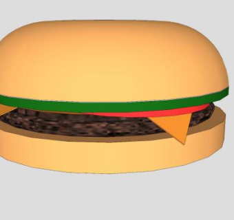 芝士肉汉堡SU模型下载_sketchup草图大师SKP模型