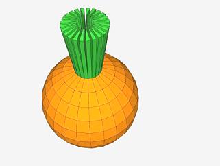 简易<em>菠萝</em>水果SU模型下载_sketchup草图大师SKP模型