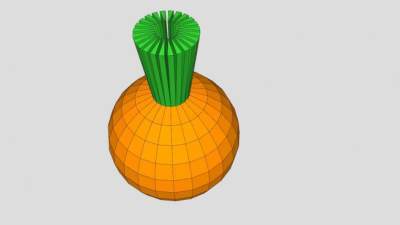 简易菠萝水果SU模型下载_sketchup草图大师SKP模型