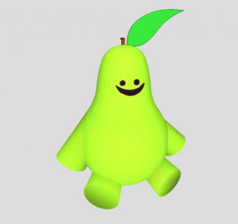 玩偶梨外观SU模型下载_sketchup草图大师SKP模型