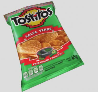 绿色萨尔萨薯片零食SU模型下载_sketchup草图大师SKP模型