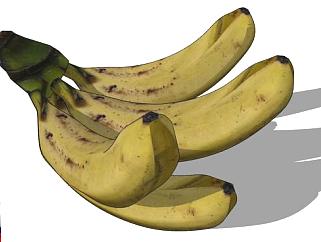 五根香蕉<em>水果</em>SU模型下载_sketchup草图大师SKP模型