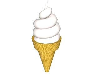 原味<em>冰淇淋</em>甜筒SU模型下载_sketchup草图大师SKP模型