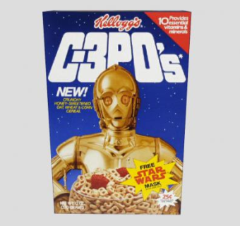 C3PO麦片盒零食SU模型下载_sketchup草图大师SKP模型