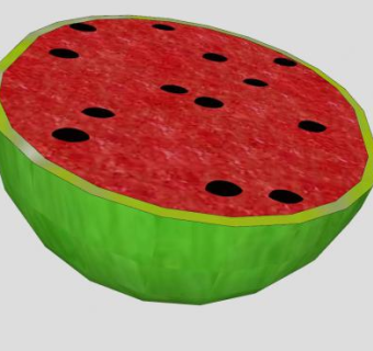 西瓜的一半SU模型下载_sketchup草图大师SKP模型