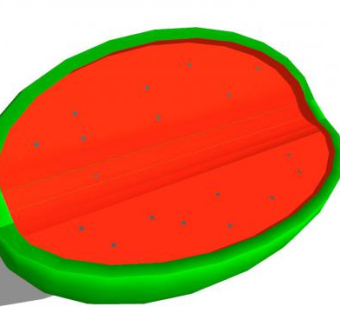 一半西瓜水果SU模型下载_sketchup草图大师SKP模型