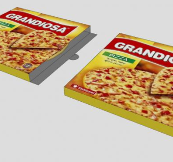 披萨饼盒SU模型下载_sketchup草图大师SKP模型