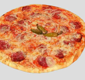 乳酪披萨饼SU模型下载_sketchup草图大师SKP模型