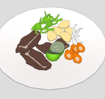墨西哥蔬菜肉类食品SU模型下载_sketchup草图大师SKP模型