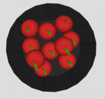黑色盘子和苹果SU模型下载_sketchup草图大师SKP模型